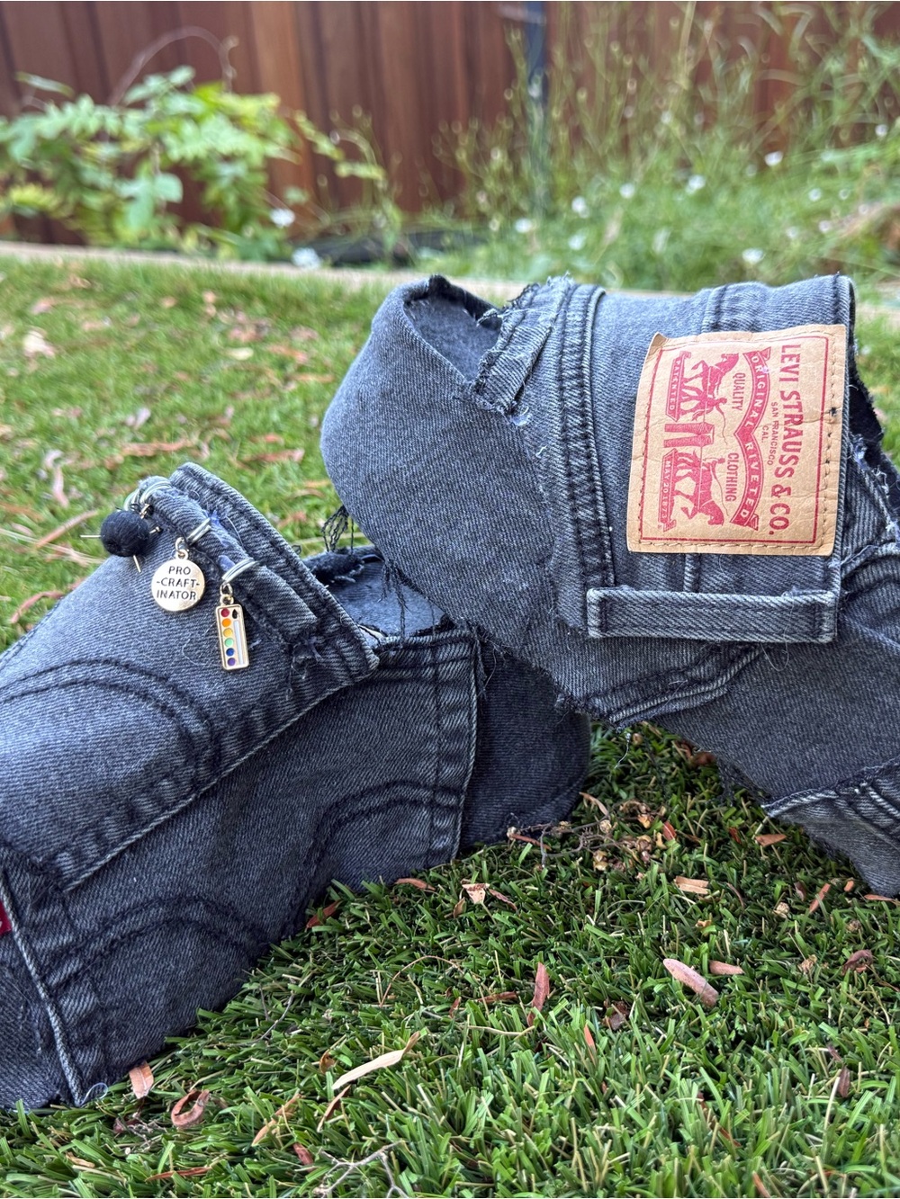 Repurposed Denim Levi’s Platform slides  - Classic Levi Strauss Denim